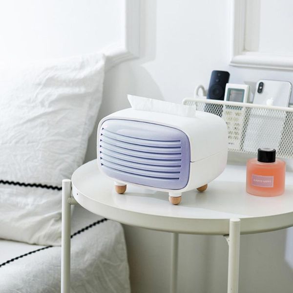 

tissue boxes & napkins box radio shape with wide mouth plastic napkin holder vintage dispenser case deskpaper home decor