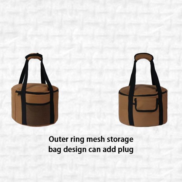 

storage bags canvas drum large bag thermal insulated cooler travel picnic lunch bento organizer waterproof cookware items access