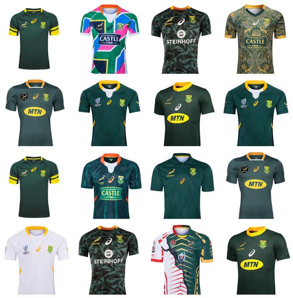 

19 20 high-quality africa shirt african 100th anniversary rugby jersey champion joint version national team shirts, Black;gray