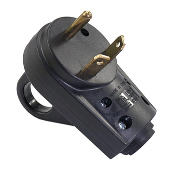 

parts replacement plug male 30a 125v us style rv (black)