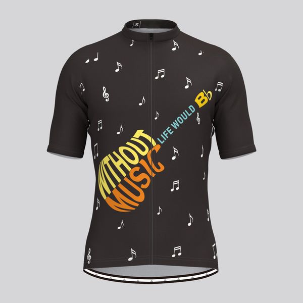 

2022 New Without Music Life Would B Flat Cycling Jersey, Short jersey 2