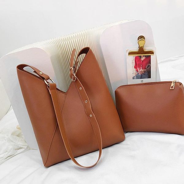 

evening bags female casual tote brand crossbody for women 2021 large capacity handbag solid color leather shoulder bag