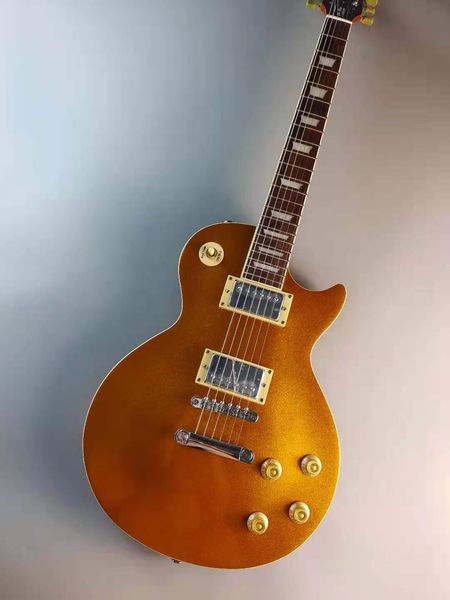 

electric guitar, mahogany body, rosewood fingerboard, golden glitter,