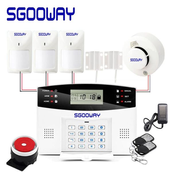 

sgooway wireless wired gsm burglar alarm system security home with auto dial motion door sensor detector