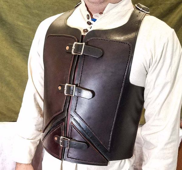 

medieval men's waistcoat, chest back, stage props, performance clothes