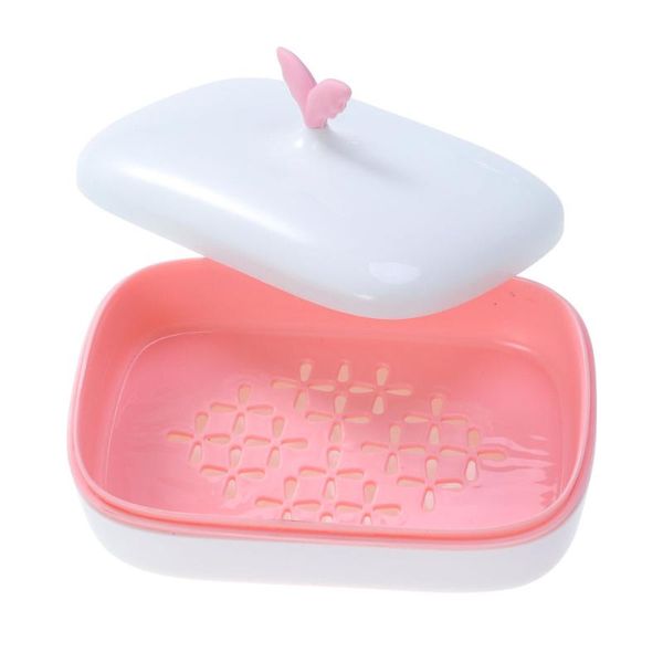 

soap dishes box double layer dish with lid holder drain case container for bathroom and kitchen sinks )