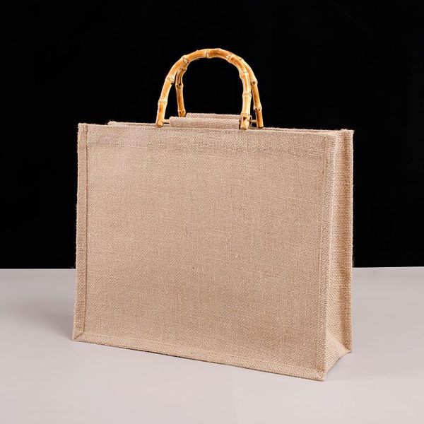 

storage bags jute shopping bag large capacity reusable mobile travel beach portable tote pouch organizer for traveling daily