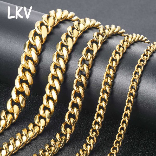 

chain men's titanium steel 18k gold plated non fading cuban personalized hip hop rap stainless steel, Silver
