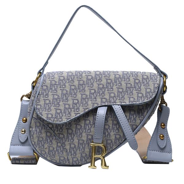 

luxury handbags bag female 2021 new korean printed canvas portable saddle net shoulder belt letter mobile phone messenger bag