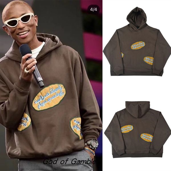 

brown hoodie men women 1 quality embroidery pullover hoodies, Black