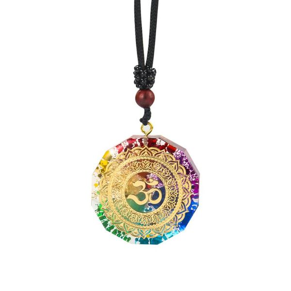 

pendant necklaces ogan energy natural crushed stone crystal seven chakra necklace good luck links men and women jewelry gifts, Silver