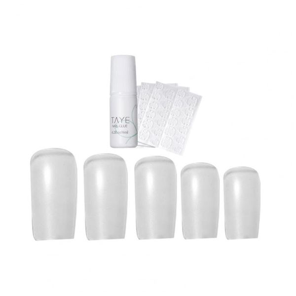 

false nails 144pcs/set women toenail tip smooth surface grinding-lightweight ultra thin toe decoration nail tips, Red;gold