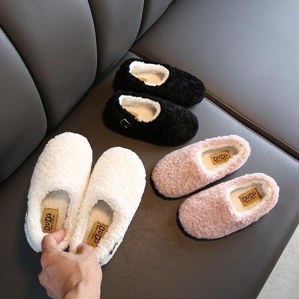 

slipper 2021 baby girls boys winter keep warm shoes first walkers sneakers kids crib infant toddler footwear boots borns prewalkers, Black;grey