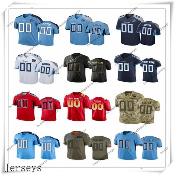 

custom tennessee titans men women youth kids #00 any name and number black white red blue navy green football jerseys, Black;red