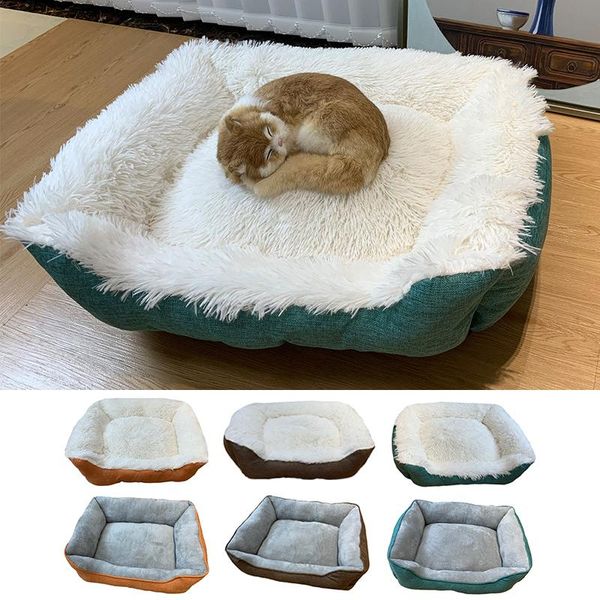 

cat beds & furniture pet winter warm litter dog plush mattress soft comfortable removable washable house supplies cama gato