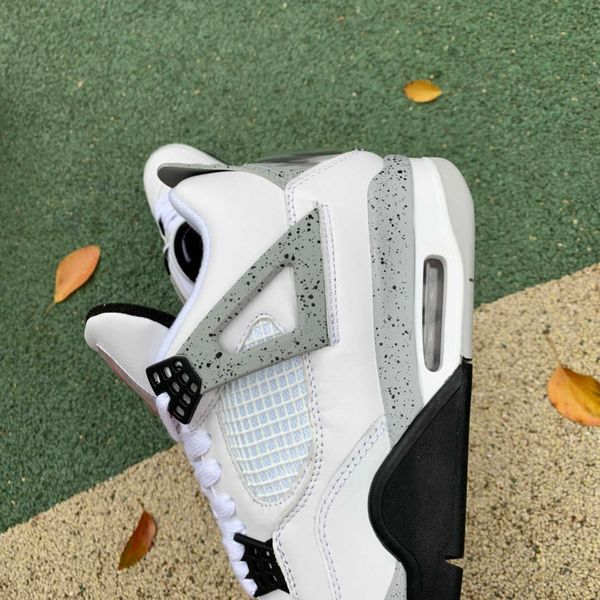 

white cement jumpman 4 4s fashion shoe mens basketball shoes