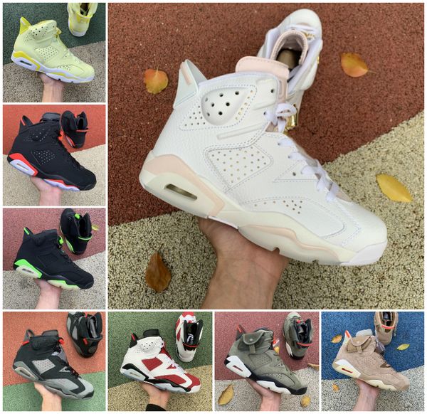 

travis british khaki 6s basketball shoes jumpman unc 6 gold hoops carmine black infrared bordeaux tech chrome hare electric green mens train