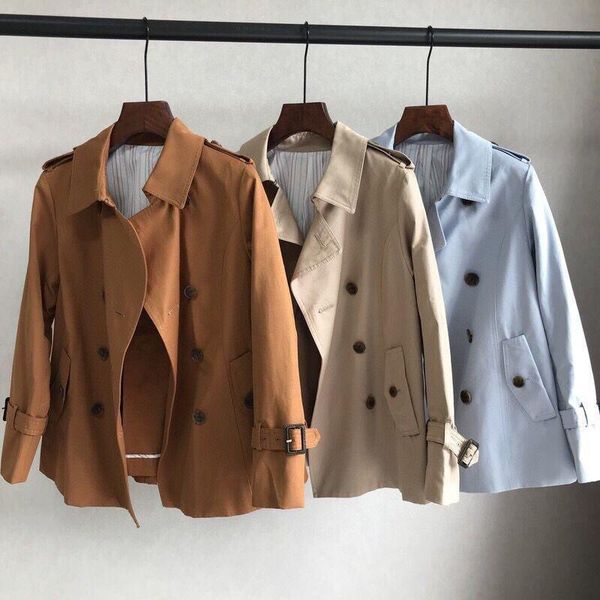 

women's jackets women jacket a-line double-breasted short coat, Black;brown