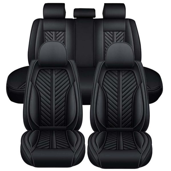 

car seat covers 11pcs full seats cover pu leather 5d front rear cushion waterproof detachable universal for suv truck