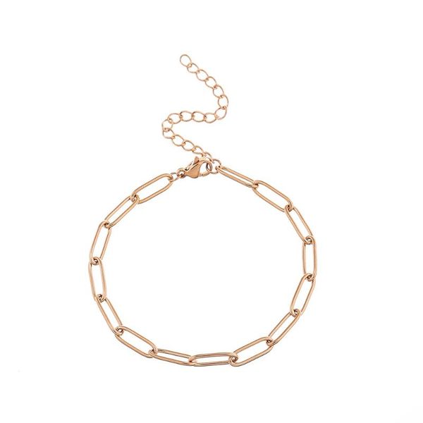 

charm bracelets stainless steel seamless chunky chain bracelet consistent fashion as woman jewelry accessories, Golden;silver