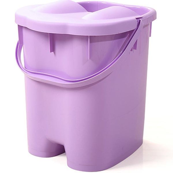 

bathing tubs & seats bubble foot bucket plastic household heightened and thicker bath with cover over calf portable high deep wash b