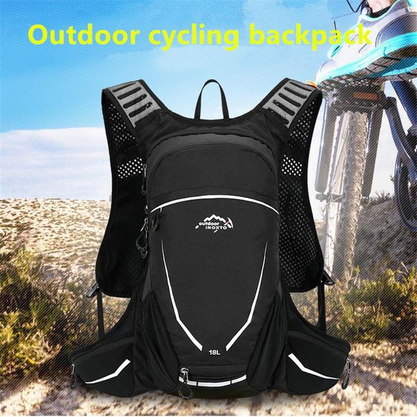 

outdoor bags 18l waterproof bicycle bag mtb cycling backpack with rain cover breathable climb hiking camping bike hydration