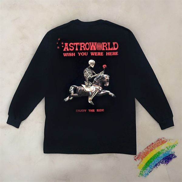 

2021 new camiseta astroworld scott, manga longa unistravis scott va2h, White;black