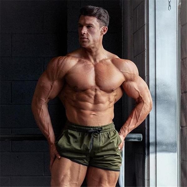 

fashion running shorts sporting beaching trousers bodybuilding sweatpants fitness short jogger casual gyms mens, Black