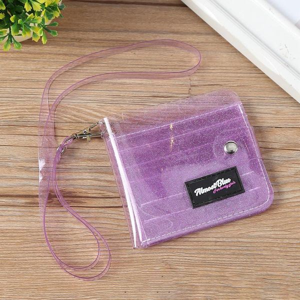 

wallets pvc clear jelly bag mini money wallet card holder transparent women purse ladies, Red;black