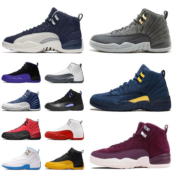 

mens basketball shoes 12 sports 12s jumpman high cut dark grey michigan playoffs flu game university gold pink women trainers sneakers