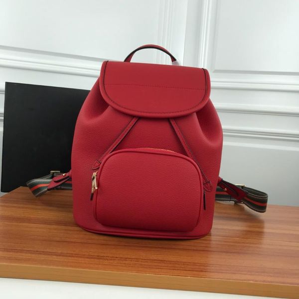 

backpack 2021 fashion ladies red leather small capacity beautiful