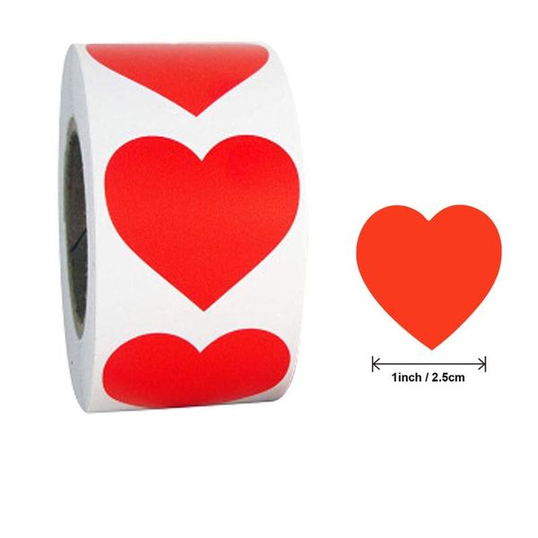 

gift wrap qiduo heart red stickers seal labels scrapbooking for package and wedding gifts decoration stationery aesthetic sticker