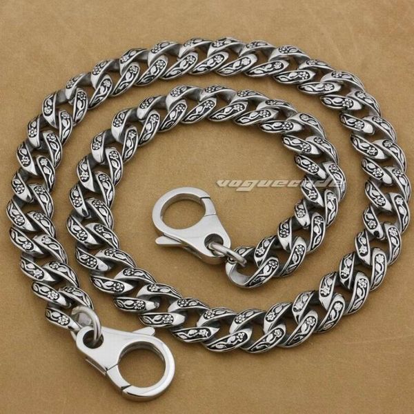 

keychains 14" ~ 36" 316l stainless steel rose flower mens biker rocker punk wallet chain 4r013wc, Silver