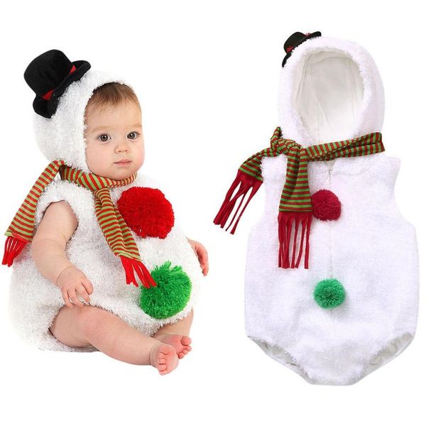 

rompers so cute infant baby boys girls christmas xmas snowman modelling fleece romper scarf sets boutique kids clothing po, Blue