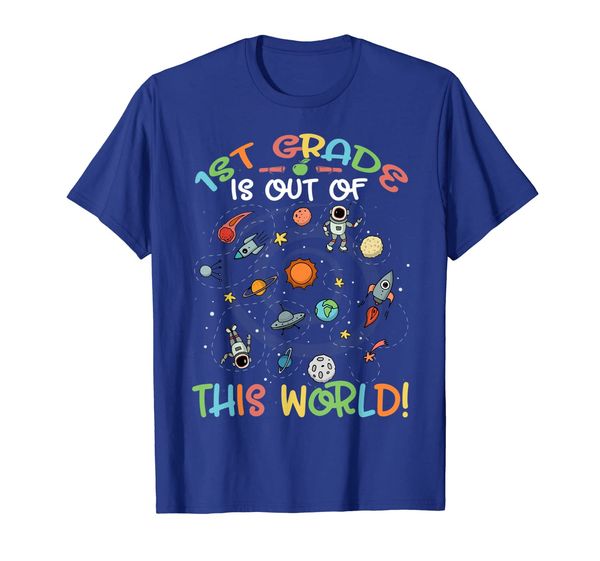 

first day of 1st grade teacher t-shirt team space galaxy, White;black