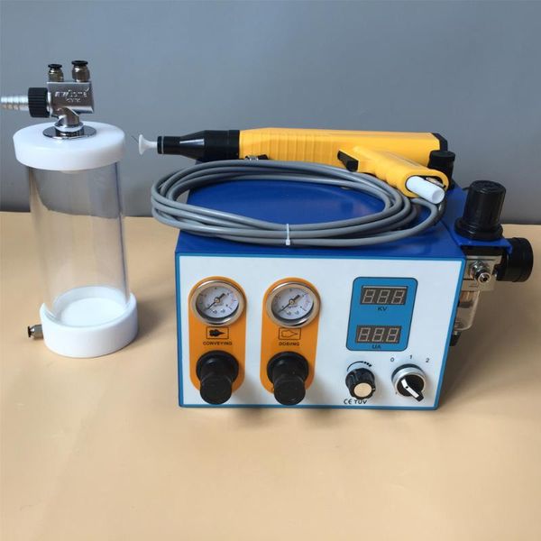 

professional spray guns honteen ht-601th type double led display portable test powder coating machine equipment with glass fludized hopper