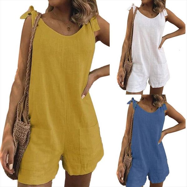 

80% saleswomen solid color sleeveless women jumpsuits adjustable straps pockets loose dungarees, Black;white
