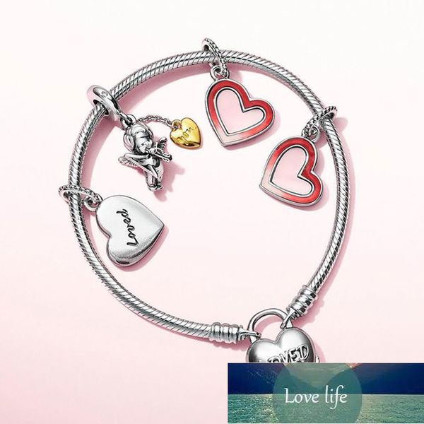 Gioielli Amati Lucchetto Serpente Catena Fascino in argento sterling Bracciale per auto adatto Pan fascino per le donne Regali di coppia Prezzo di fabbrica design esperto Qualità Ultimo stile Originale