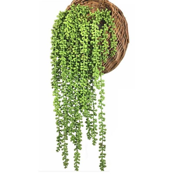 

hanging plants flower decoration prop fake string of pearls for home garden decor