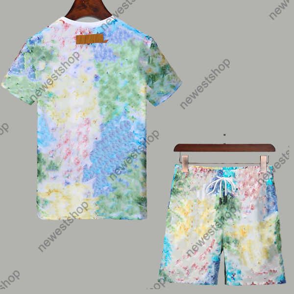 

2021 summer designer tracksuits sets mens fashion blue camo print running suits t-shirt shorts tshirts tee sportswear shirt -3xl, Gray