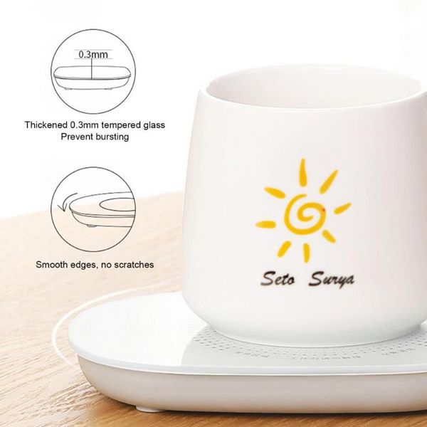 

mats & pads convenient mug heater easy operation reusable lightweight constant temperature heating cup warming pad