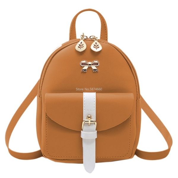 

pu leather girls backpack mini shoulder bag fashion small backpack with headphone hole backpack solid color womens