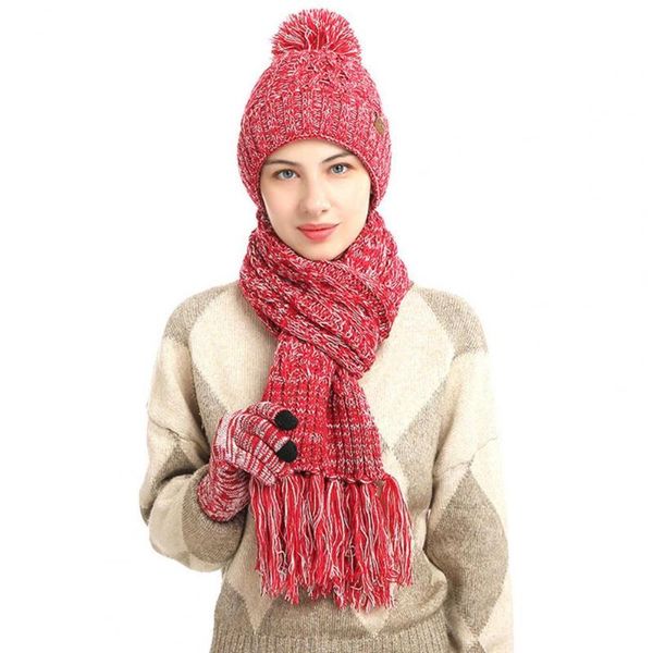 

scarves hat gloves scarf twist pattern casual stretchy knitted beanie, Blue;gray