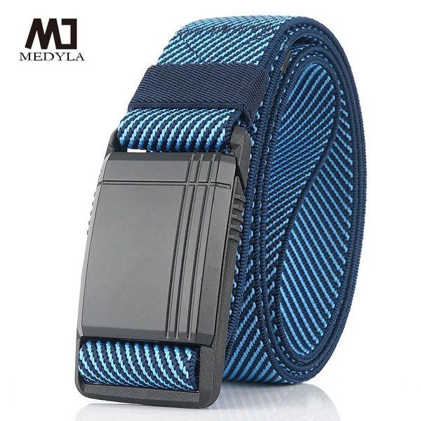 

belts men's belt outdoor tactical metal sliding cover magnetic buckle elastic nylon fashion leisure quick unlocking, Black;brown