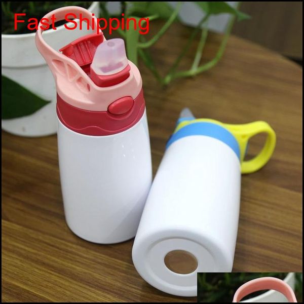

5 styles 12 oz sublimation children sippy cup stainless steel insulated kids water bottle home travel portable mug y7eug af3n8