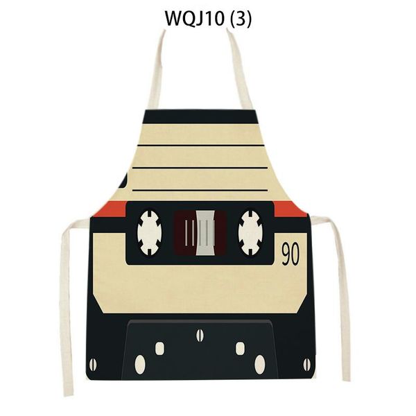 

aprons 1 pieces game english cassette letters kitchen apron home cooking dirt resistant and easy to clean bakery cleaning bib