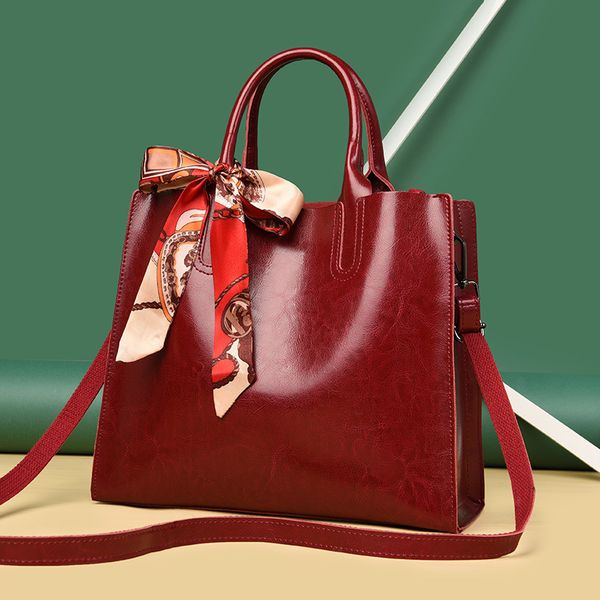 

evening bag leather women's 2021 middle aged mother's handbag simple large capacity fashion cowhide one shoulder messenger