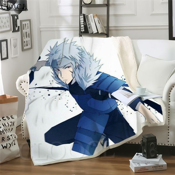 

cloocl blankets anime naruto senju tobirama 3d print hip-hop style sofa travel throw blanket teens bedding plush quilt
