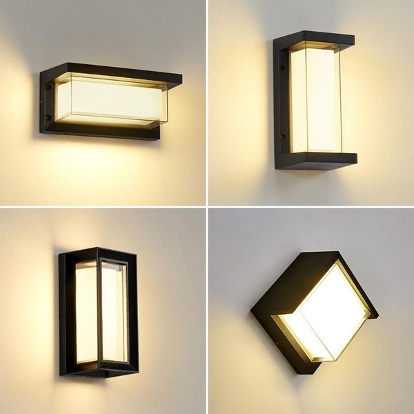 

outdoor wall lamps simple led lamp waterproof ip66 porch fixture modern radar motion sensor courtyard garden indoor decorative light