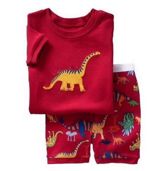 

pajamas low price summer baby boys girls set cotton short sleeve 2-piece clothes clothing homewear suit kids outfits, Blue;red